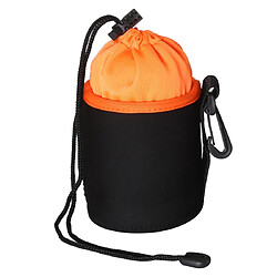 Wewoo Housse Coque Appareil photo reflex Sac pour lentille Micro-sac unique Sacoche intérieure biliaire Étui de protection étanche avec épaississement du veloursDiamètre 8,5 cmHauteur 10 cm Orange