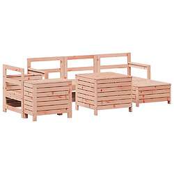 vidaXL Salon de jardin 7 pcs bois massif sapin de douglas