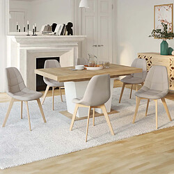 Idmarket MARKET GABY - Lot de 6 - Beige