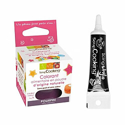 Scrapcooking Colorant alimentaire Pourpre + Stylo glaçage noir