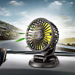 Mini Ventilateur de Refroidissement de Voiture Portable 5V/12V/24V Ventilateur à Tête Secouante Rechargeable USB Refroidisseur d'air Plié