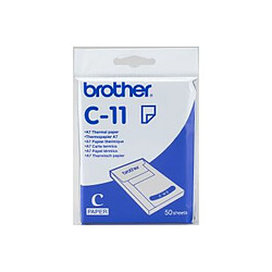 Rouleau de Papier Thermique Brother C-11 Blanc (50 Unités)