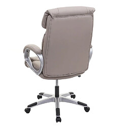 Avis Mendler Chaise de bureau HWC-A71, siège de direction pivotant, simili cuir ~ taupe-gris