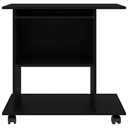 Acheter Maison Chic Bureau d'ordinateur solide,Table de travail Noir 80x50x75 cm Aggloméré -GKD43590