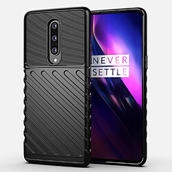 Coque en TPU surface en sergé souple noir pour votre OnePlus 8