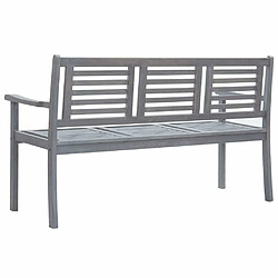 Acheter Maison Chic Banc de jardin | Chaise de jardin 3 places avec coussin 150 cm Gris Eucalyptus -GKD28622