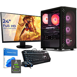 Sedatech Pack PC Gamer • AMD Ryzen 7 5700X • RTX4060 • 16Go RAM • 1To SSD M.2 • Windows 11 • Moniteur 24"