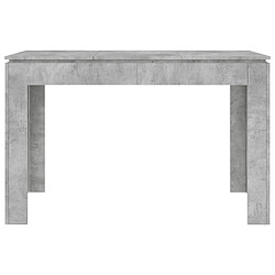 Avis vidaXL Table à manger Gris béton 120x60x76 cm Bois d'ingénierie