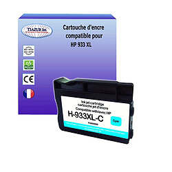 Cartouche compatible avec HP OfficeJet 7512 Wide Format, 7610e, 7612 remplace HP 933XL Cyan - T3AZUR