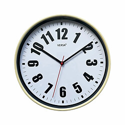 Horloge Murale Versa Blanc Plastique 4 x 30 x 30 cm