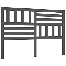 Maison Chic Tête de lit scandinave pour lit adulte,Meuble de chambre Gris 146x4x100 cm Bois massif de pin -MN86124