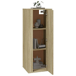 Avis Maison Chic Meuble TV scandinave mural Banc TV suspendu pour salon - Chêne sonoma 40x34,5x100 cm -MN68047