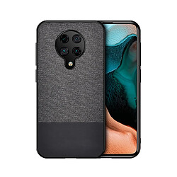 Coque en TPU épissage tissu hybride noir pour votre Xiaomi Redmi K30 Pro