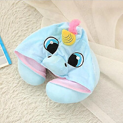 Universal 30 cm en peluche Unicorn Cartoon Animal en U Cabillement de voyage Courier de sommeil Gift Animal (bleu)