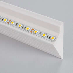 Ledkia Moulure Diagonale Modern 2m pour Ruban LED Blanc