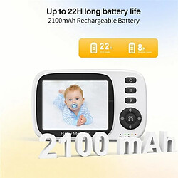 Babyphone Camera Avec Écran 3.2 Pouces Surveillance Température Et Parole Bidirectionnelle EU Plug YONIS