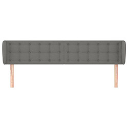 Avis Maison Chic Tête de lit scandinave avec oreilles,meuble de chambre Gris foncé 163x16x78/88 cm Tissu -MN93950