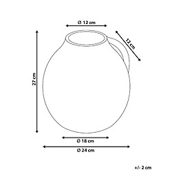 Avis Beliani Vase décoratif PERAK fait à la main Céramique 27 cm Beige sable