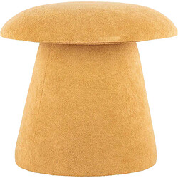 LEITMOTIV Pouf en velours Mushroom ocre.