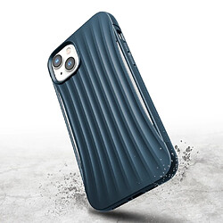 Raptic Coque pour iPhone 14 Plus Clutch Shockproof 3M avec motif rayures Bleu