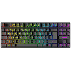 Muvit Akuma Clavier Gaming Shonen T02 TKL 88 Touches à Membrane avec Effets Lumineux RGB Noir