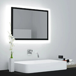 Maison Chic Miroir à LED,Miroir Lumineux LED de salle de bain Noir 60x8,5x37 cm Acrylique -MN81297