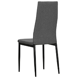 Acheter Decoshop26 Lot de 6 chaises de salle à manger cuisine design contemporain tissu gris clair CDS022406