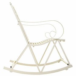 Chaise à bascule Alexandra House Living Blanc Fer 24 x 45 x 24 cm pas cher