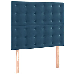 vidaXL Têtes de lit 2 pcs Bleu foncé 90x5x78/88 cm Velours