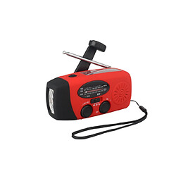 Universal Radio AM/FM portable d'urgence 5 en 1 1000 mAh Alimentation Banque Manivelle Autonome AM/FM/NOAA Radio solaire avec 3 lampes de poche LED