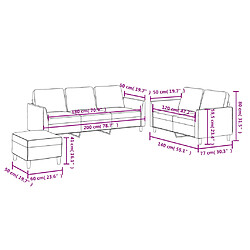 vidaXL Ensemble de canapés 3 pcs avec coussins Noir Similicuir pas cher