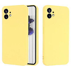 Coque en silicone antichoc, anti-rayures avec sangle pour votre Nothing phone (1) 5G - jaune