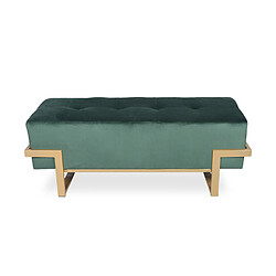 Banquette Selena Velours vert pieds or