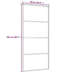 Acheter vidaXL Porte coulissante Verre ESG et aluminium 90x205 cm Blanc