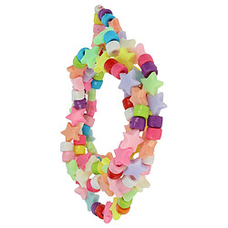 Avizar Bijou Téléphone Bracelet Perles et Étoiles 110cm Collection Summer Multicolore