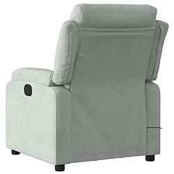 Avis vidaXL Fauteuil de massage inclinable gris clair velours