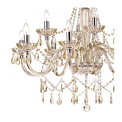 Avis Luminaire Center Chandelier sans abats jours Raphael Chrome poli,verre à champagne 12 ampoules 70cm