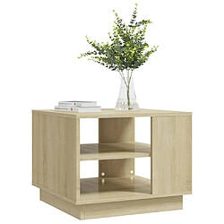 Avis vidaXL Table basse chêne sonoma 55x55x43 cm bois d'ingénierie