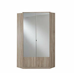 Inside 75 Armoire dressing d'angle DINGLE 2 portes 95*95 chêne