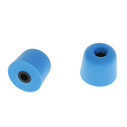 bouchons d'oreilles earbud en mousse à mémoire de forme pour oreillette inear 3.0mm bleu