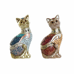 Figurine Décorative DKD Home Decor Résine Chat (9 x 7 x 18.5 cm) (2 pcs)