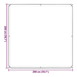 Acheter vidaXL Bâche transparente avec œillets 2x2 m polyéthylène