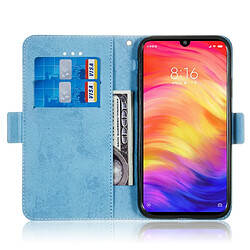 Wewoo Housse Coque Etui en cuir multifonctionnel avec rabat horizontal et fente pour carte Xiaomi Redmi Note 7 bleu ciel pas cher