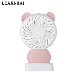 Universal Ventilateur USB rechargeable portable 2 vitesses mini ventilateur de refroidissement, sept couleurs de lumière LED pour la maison et l'extérieur | Ventilateur (rose)