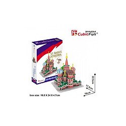 puzzle cubicfun 3d cattedrale di san basilio mosca russia 92pz multicolore