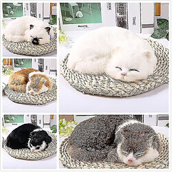 Universal 1pc mini animaux en peluche mignons - chats endormis pour la maison artisanat brun chat