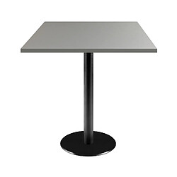 Restootab Table 70x70cm - modèle Rome gris metallisé