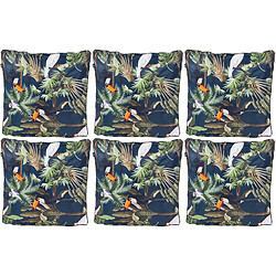 Jardindeco Coussin extérieur carré 45 cm Sun (Lot de 6) Travel.