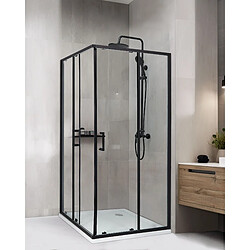 Beliani Cabine de douche TELA 90 x 90 x 185 cm Noir