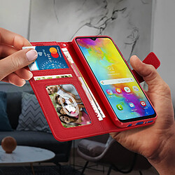 Avizar Housse Samsung Galaxy M20 Porte carte Support Vidéo Rouge pas cher